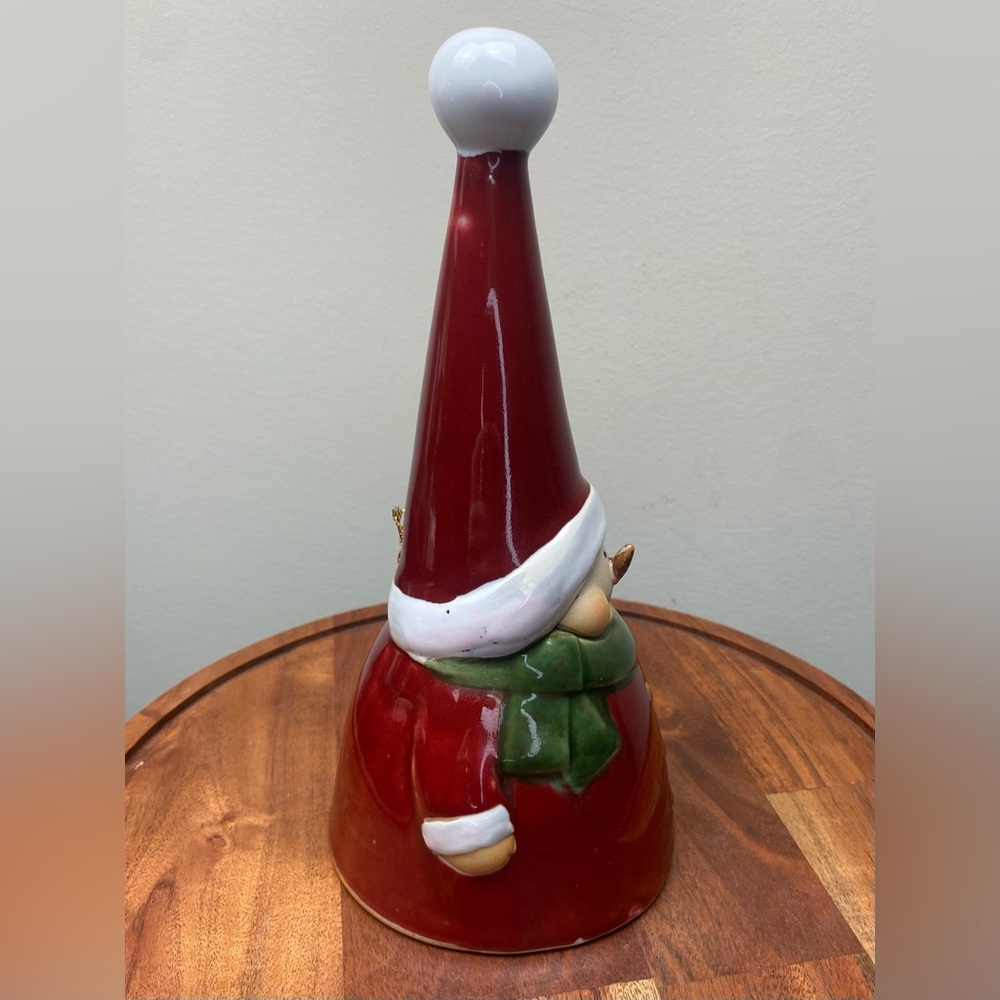 Vintage Christmas Porcelain Snowman Bell - Picture 5 of 8